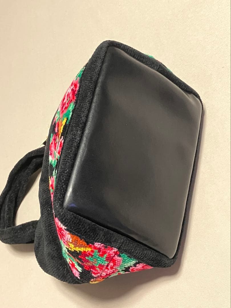 FEILER フェイラー トートバッグ　花柄　ハンドバッグ　ブラック　新品 — image 3
