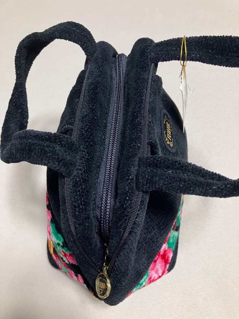 FEILER フェイラー トートバッグ　花柄　ハンドバッグ　ブラック　新品 — image 4