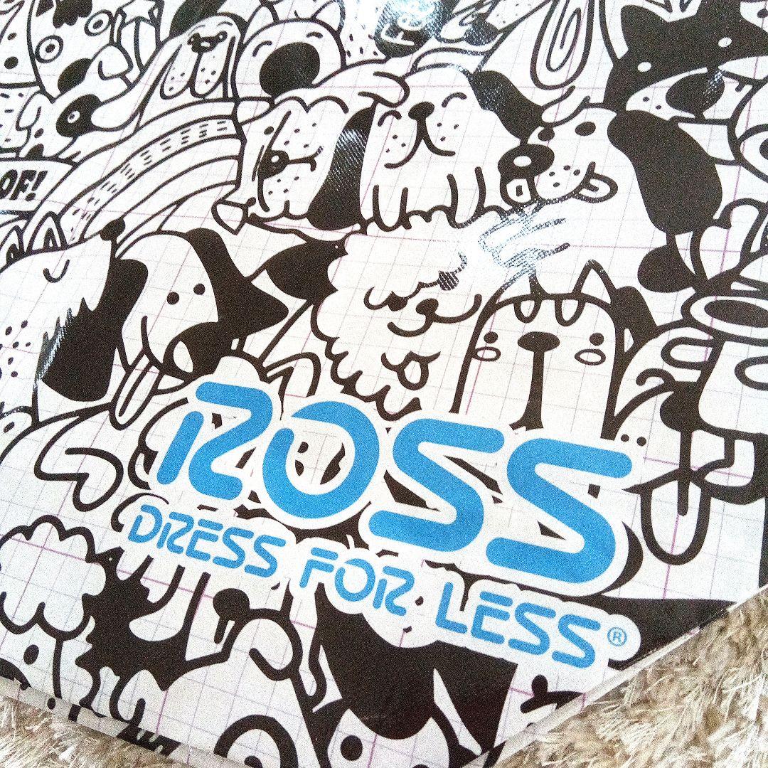 新品未使用！大！ROSS のエコバッグ！モノトーン犬柄！ — image 4