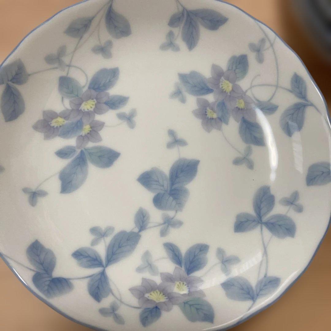 花柄 皿 食器5枚セット 取皿 陶器 来客用 和食器 — image 2