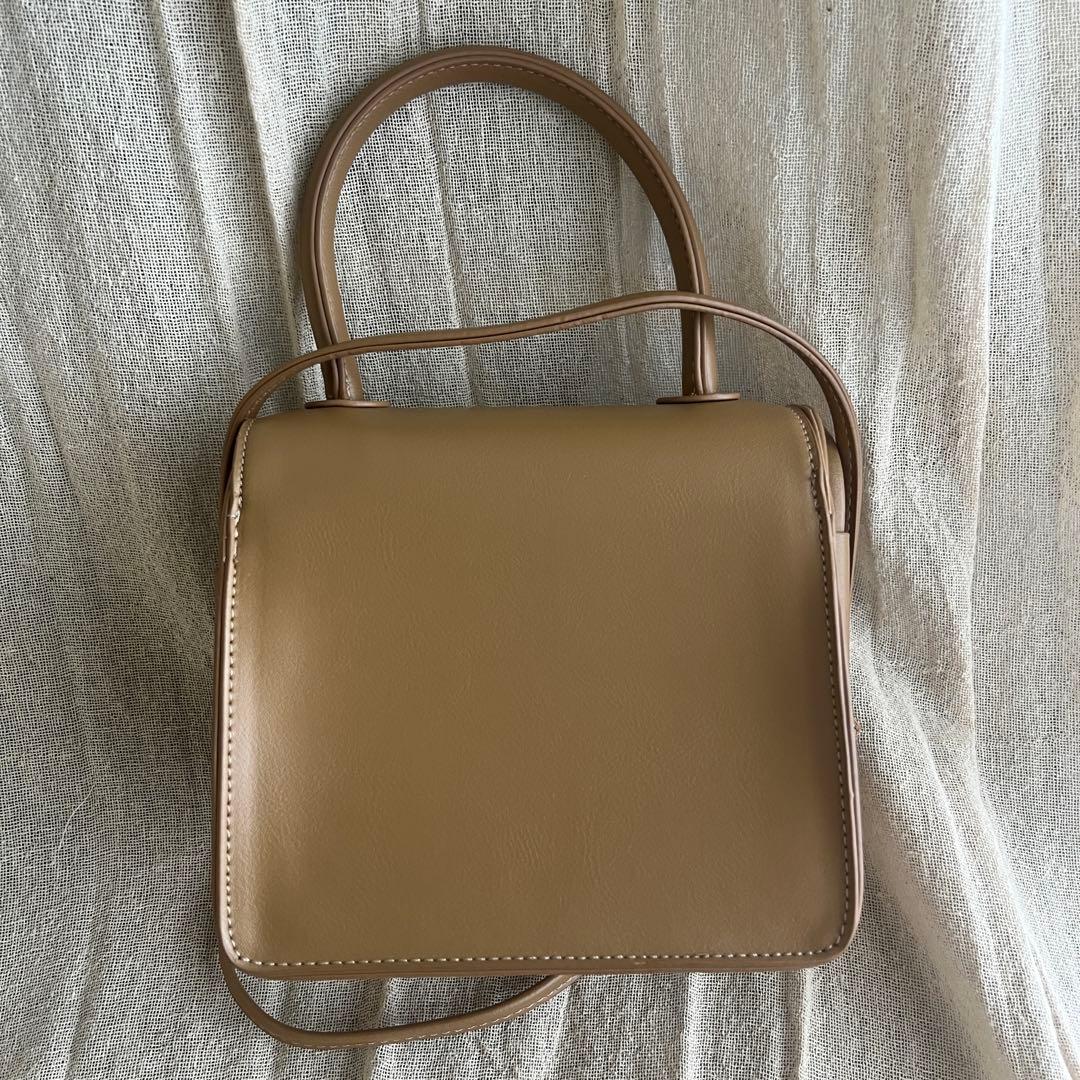 2way レザースクエアハンドバッグ — image 2