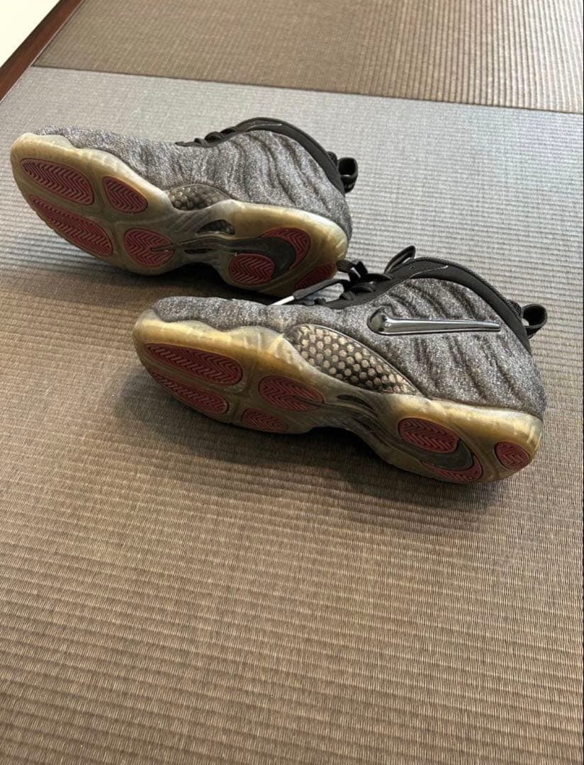 NIKE Foamposite ヘザーグレー ブラック スニーカー — image 2
