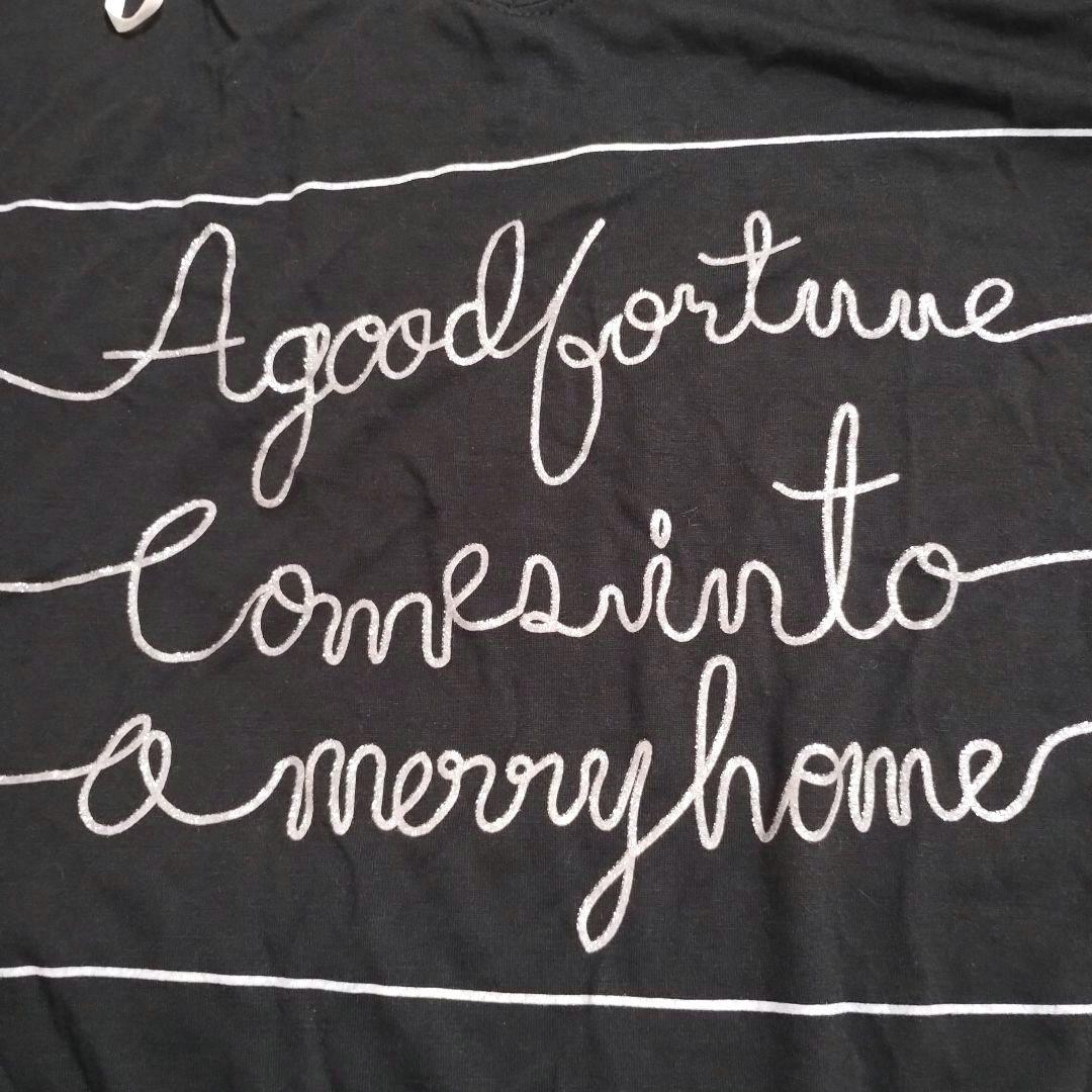 新品 SHELLNA Tシャツ ブラック ロゴ入り ビッグT Lサイズ — image 3