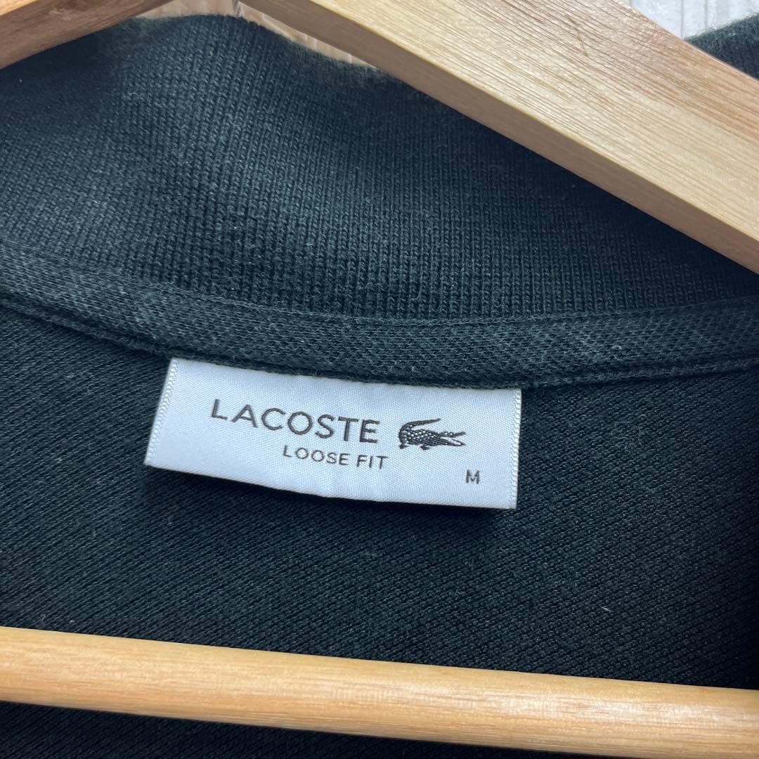 LACOSTE ポロシャツ ブラック LOOSE FIT M — image 3