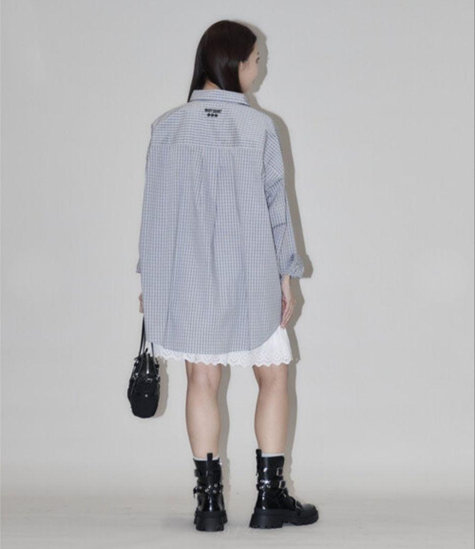 MARY QUANT × PUBLUX/マリークワント ロゴ刺繍ビッグシャツ — image 3