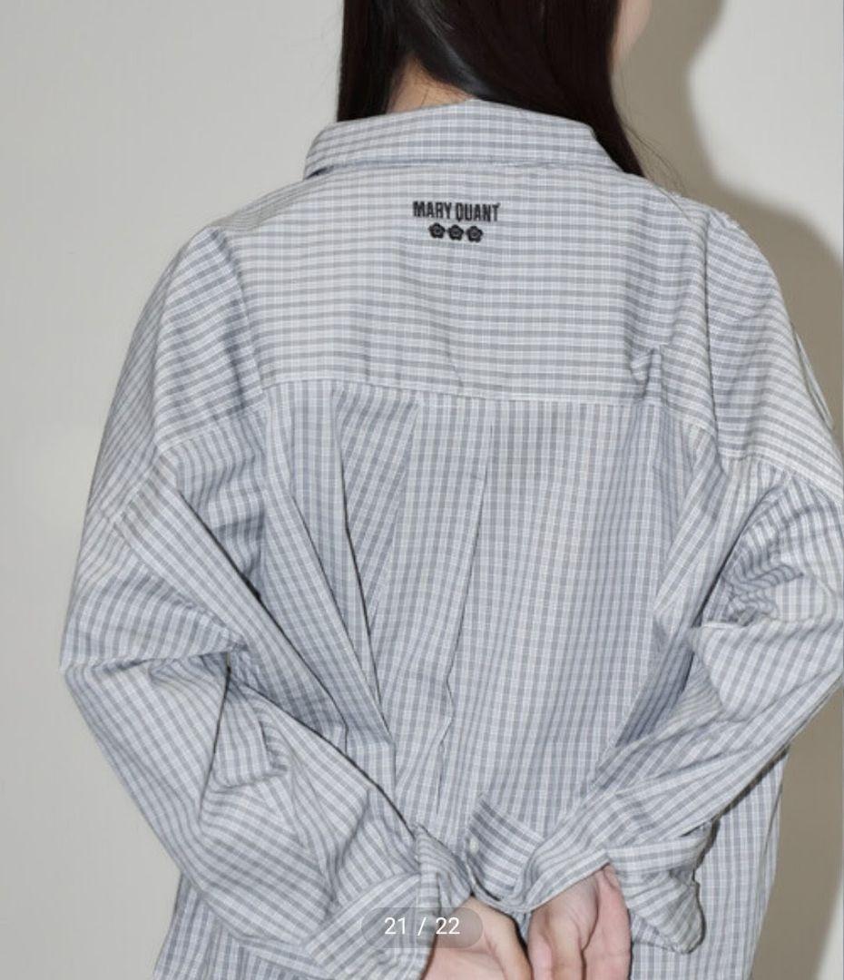 MARY QUANT × PUBLUX/マリークワント ロゴ刺繍ビッグシャツ — image 4
