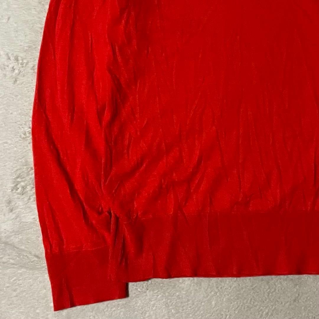 アルチザン【ARTISAN】カシミヤ100%Vネックニット L オレンジ 美品★ — image 5