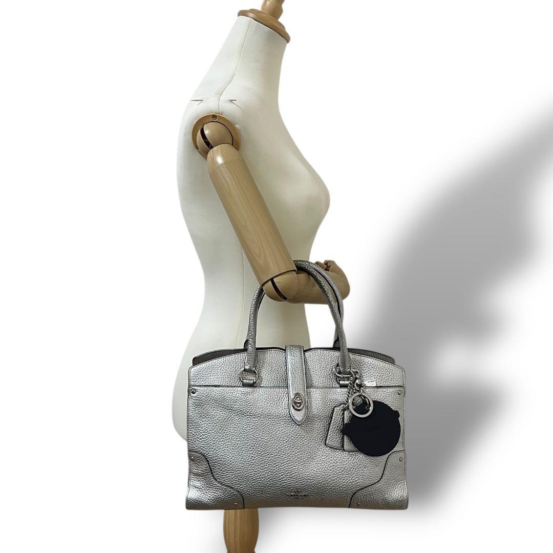 coach 2way bag archive silver shoulder — image 4
