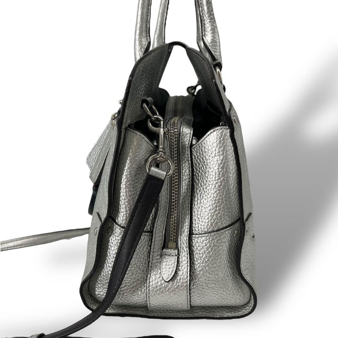 coach 2way bag archive silver shoulder — image 5