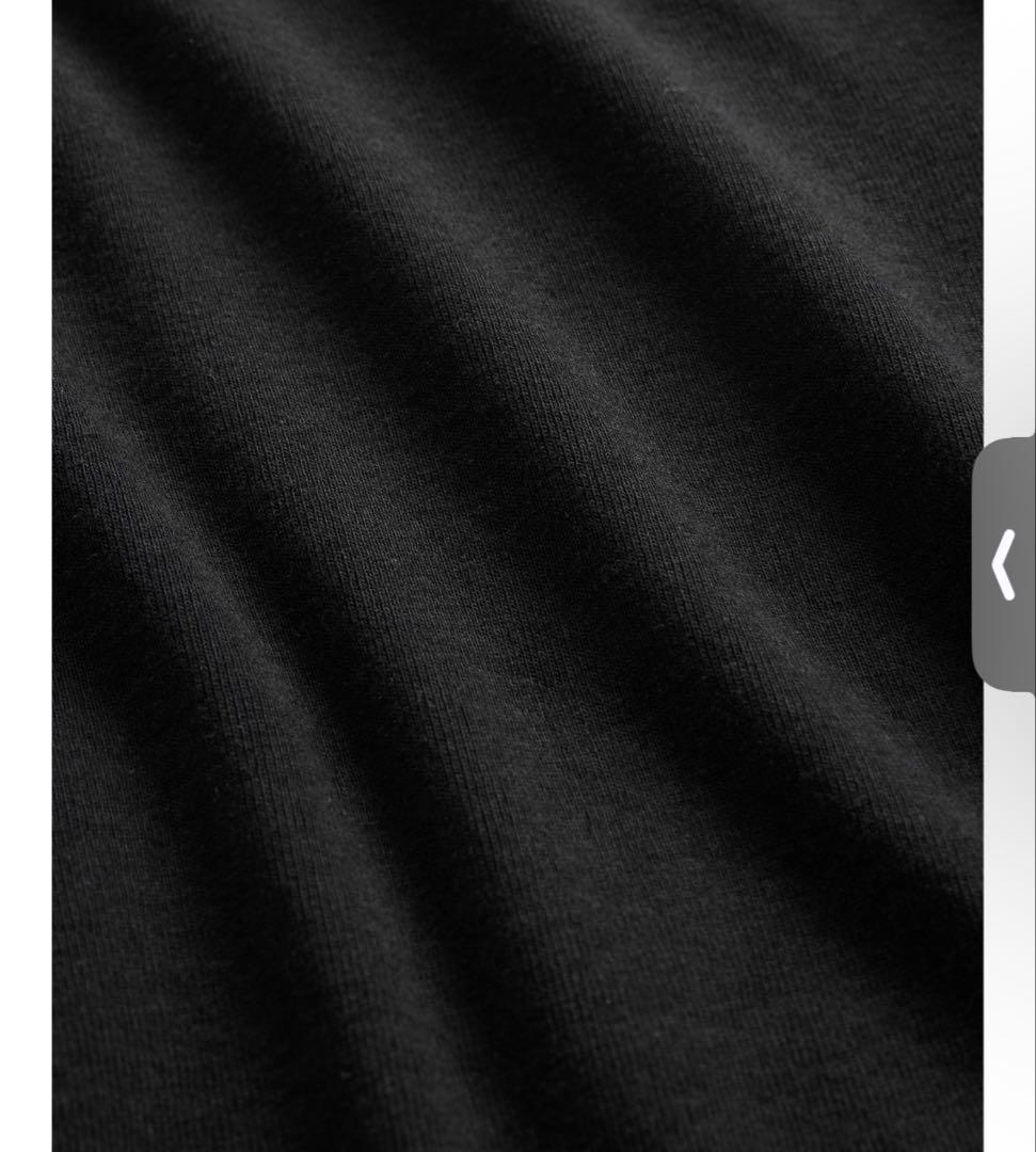 週末セール☆モダン ボートネック 長袖 Tシャツ ブラック — image 4