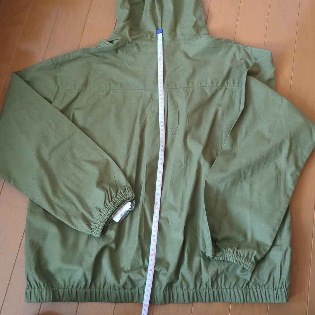 オリーブグリーン フード付きジャケットシャツ（M〜Lサイズ) — image 4