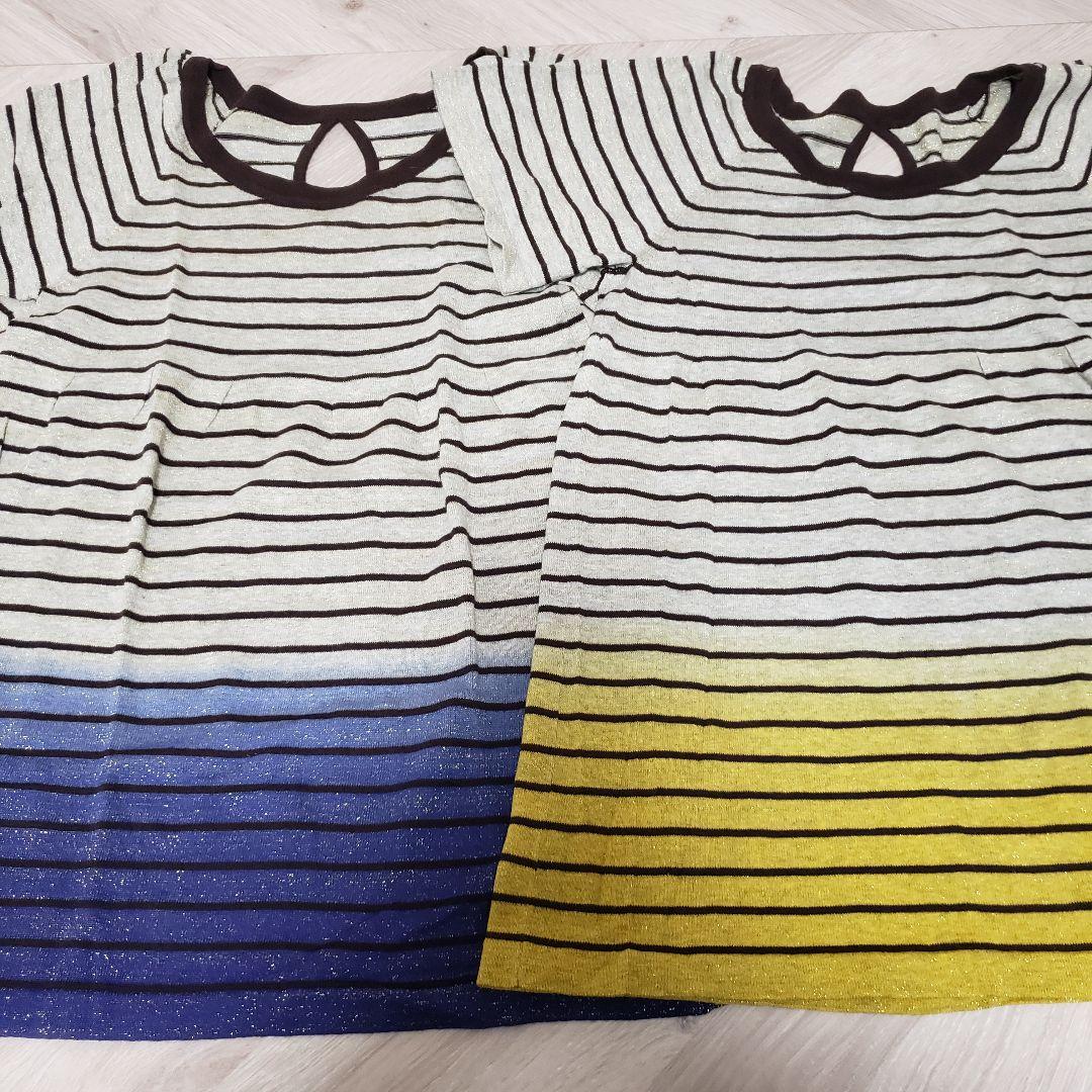 ボーダー半袖ニットチュニック — image 4