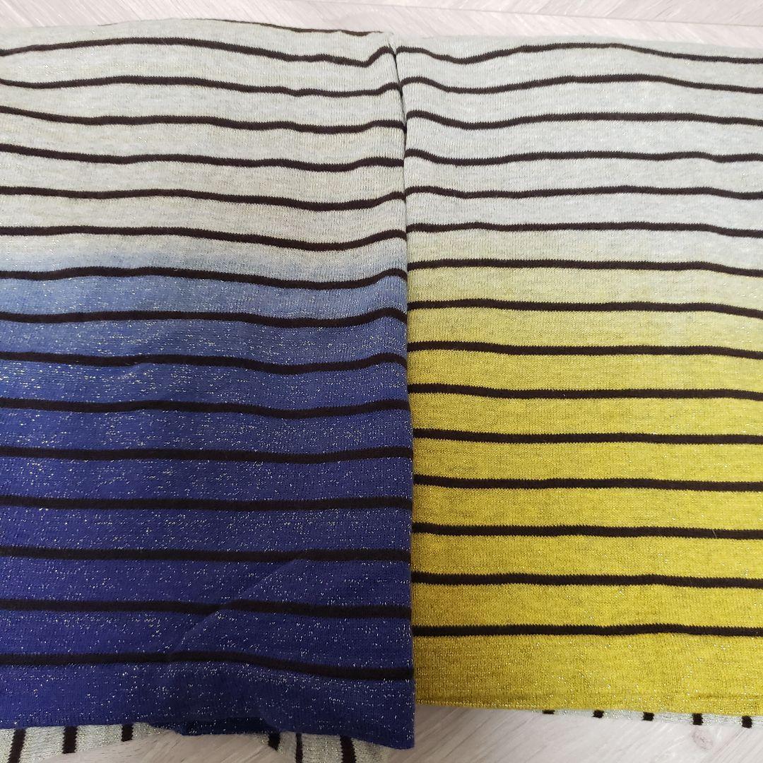 ボーダー半袖ニットチュニック — image 5
