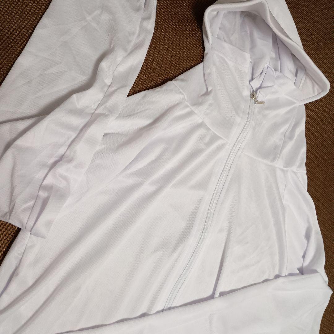COCOCO 926 接触冷感・ＵＶカット 吸水速乾 パーカー ホワイト 2XL — image 5