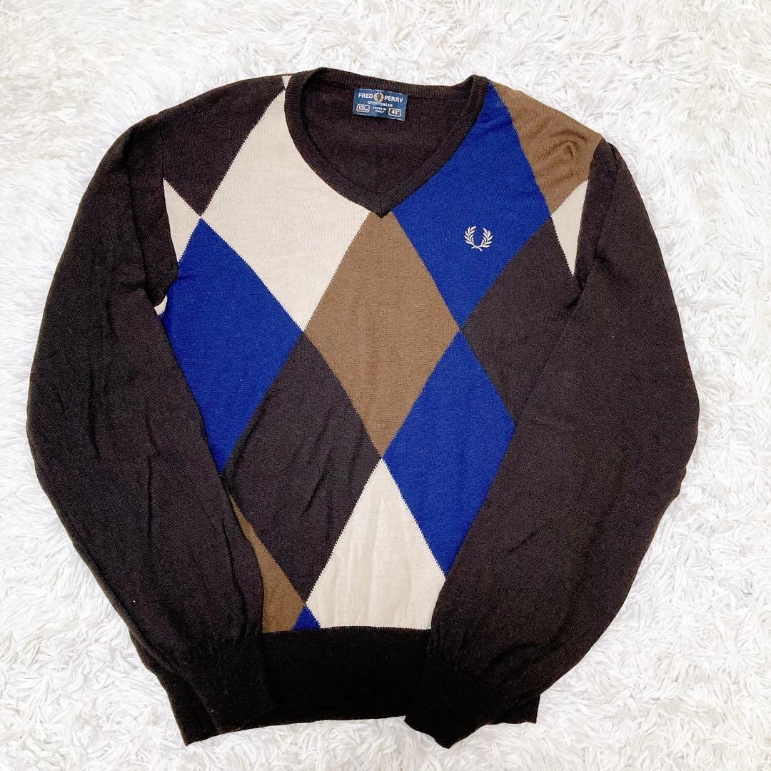 【希少】FRED PERRY イタリア製ニット・セーター サイズ40 — image 2