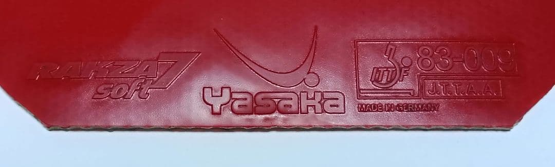 卓球ラバー ヤサカ　ラクザ７ソフト　 赤 中厚 — image 2