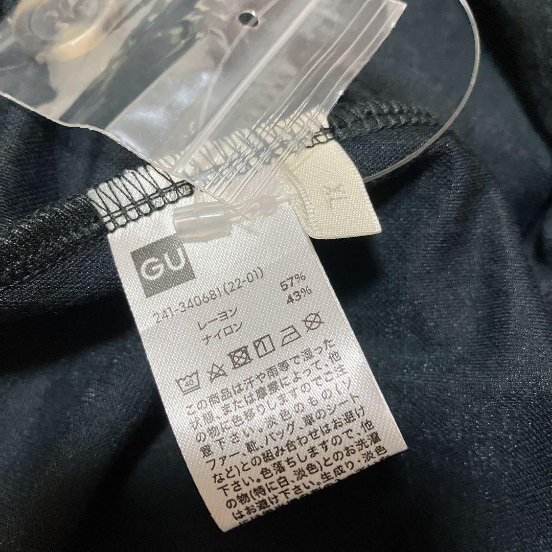 お値下げ！新品未着用✨️GU フロントボタンミニワンピース 半袖 ブラック XL — image 4