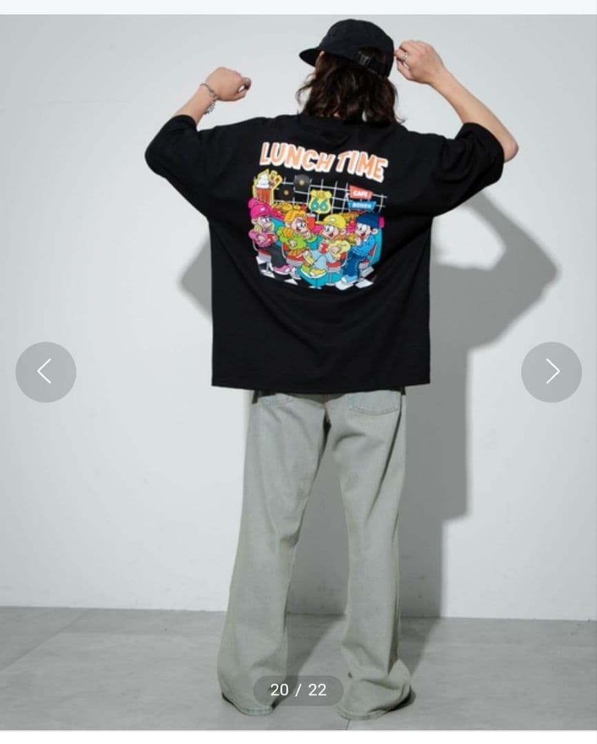WIGOウィゴー新品new jackバックプリント半袖Tシャツ黒ブラック — image 2