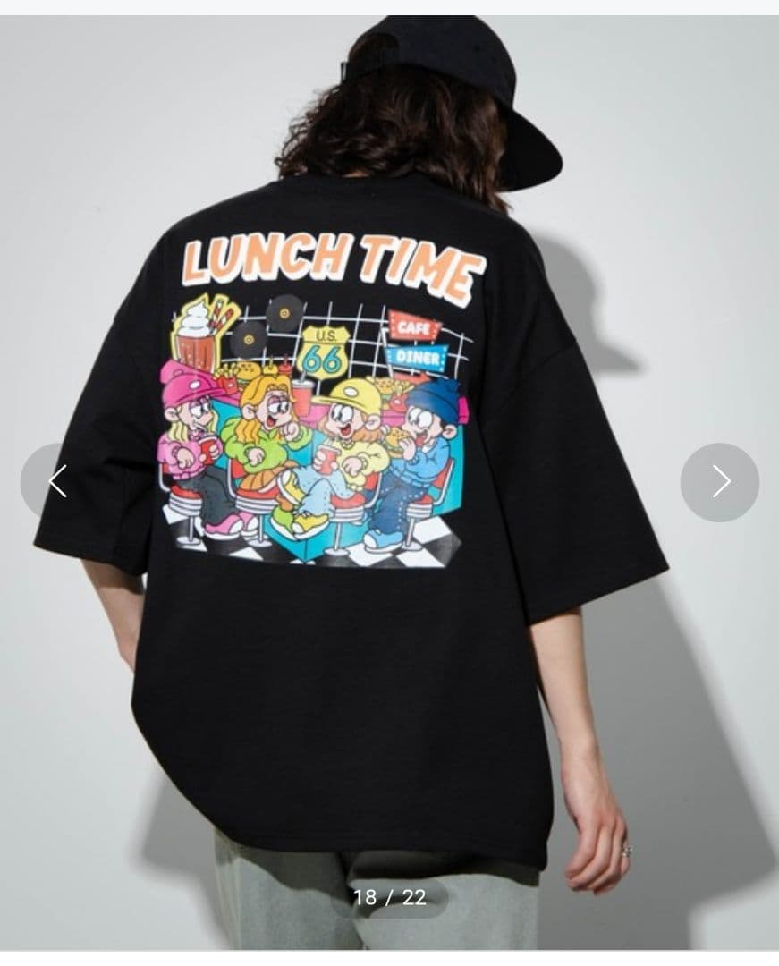WIGOウィゴー新品new jackバックプリント半袖Tシャツ黒ブラック — image 3