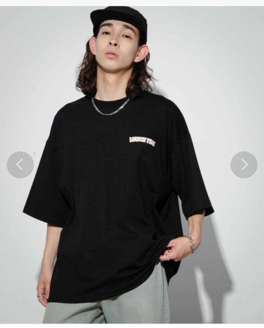 WIGOウィゴー新品new jackバックプリント半袖Tシャツ黒ブラック — image 4