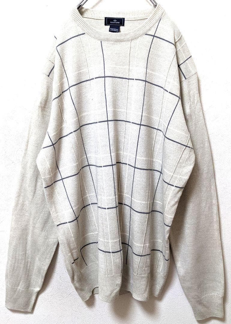 ドッカーズ ニット セーター 海外古着 L ベージュ — image 4