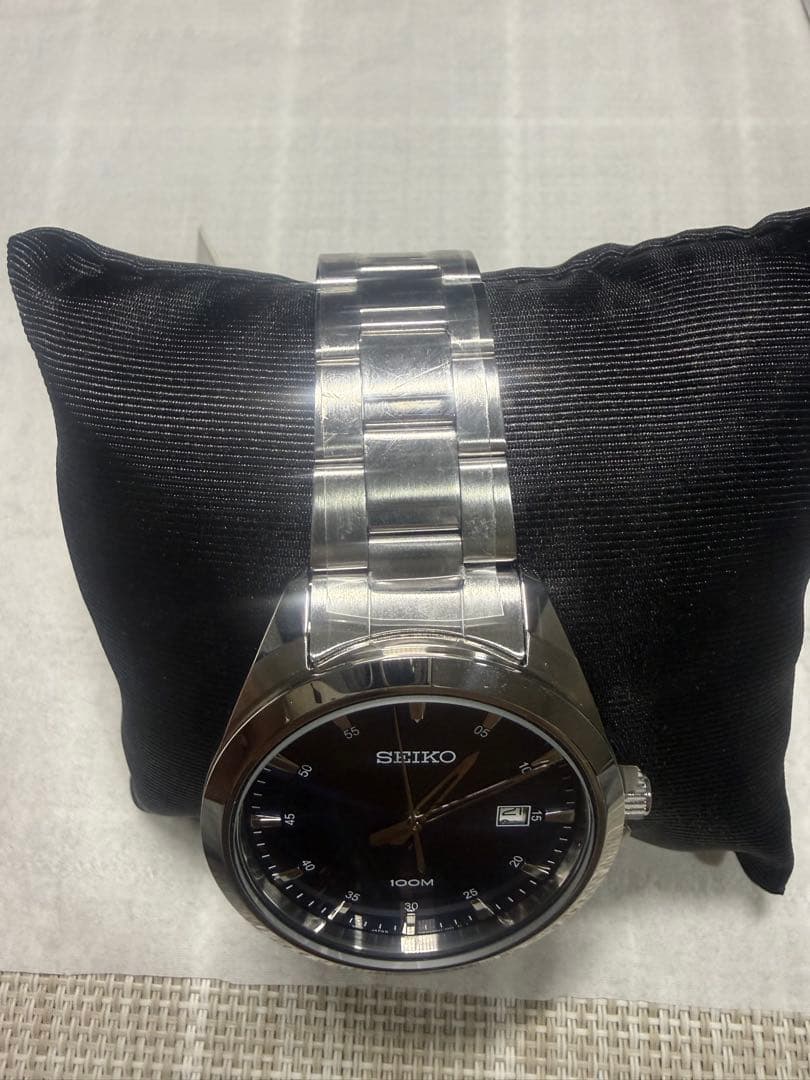 SEIKO 腕時計 本体 ブルー文字盤 100M防水(美品✨) — image 5