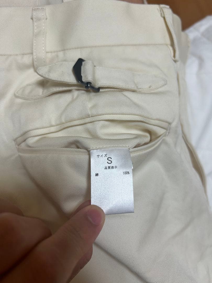 美品　DRESS にしのや　チノショーツ　アイボリー　Sサイズ — image 5