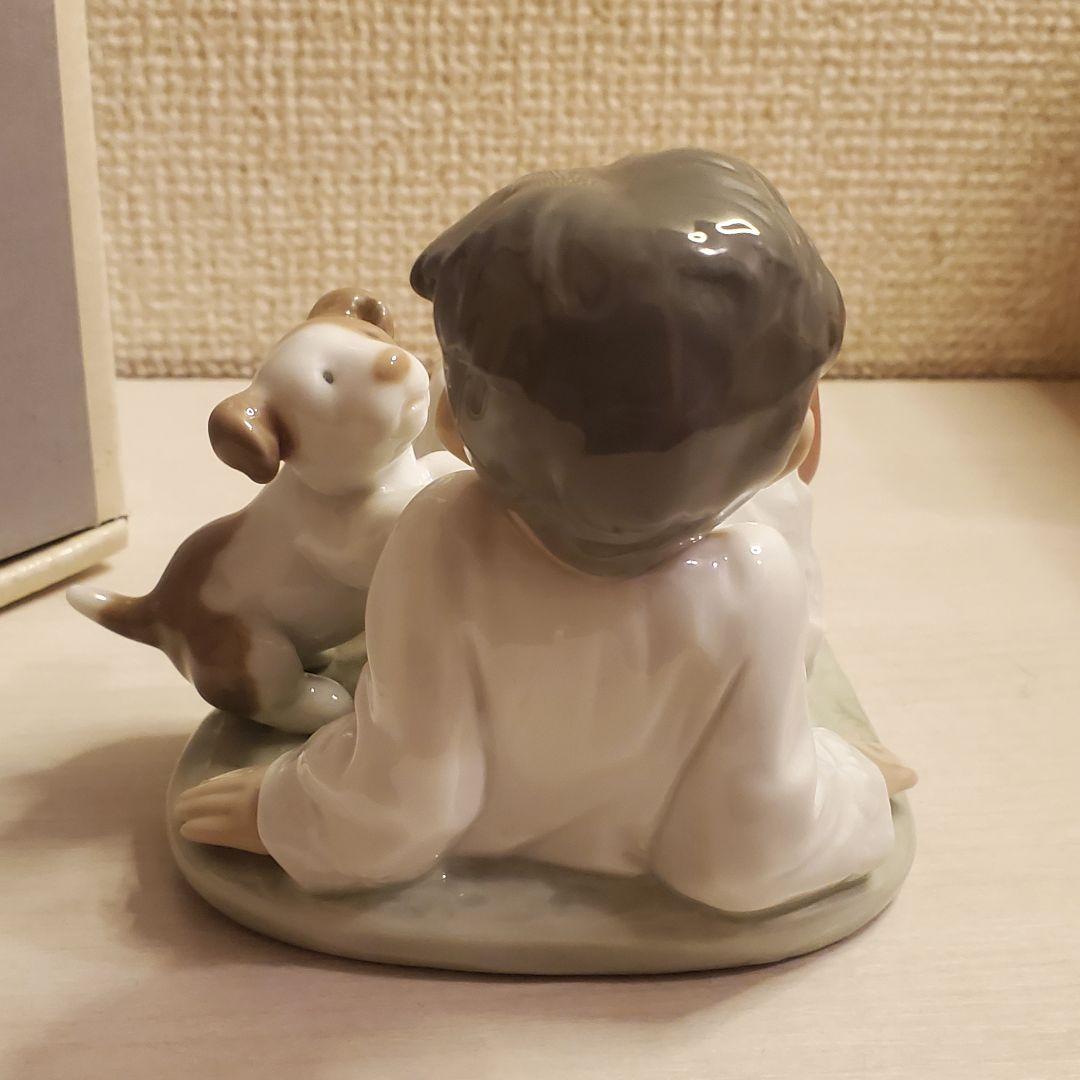 リヤドロ 少年 子犬 お昼寝 箱付き 美品 — image 3