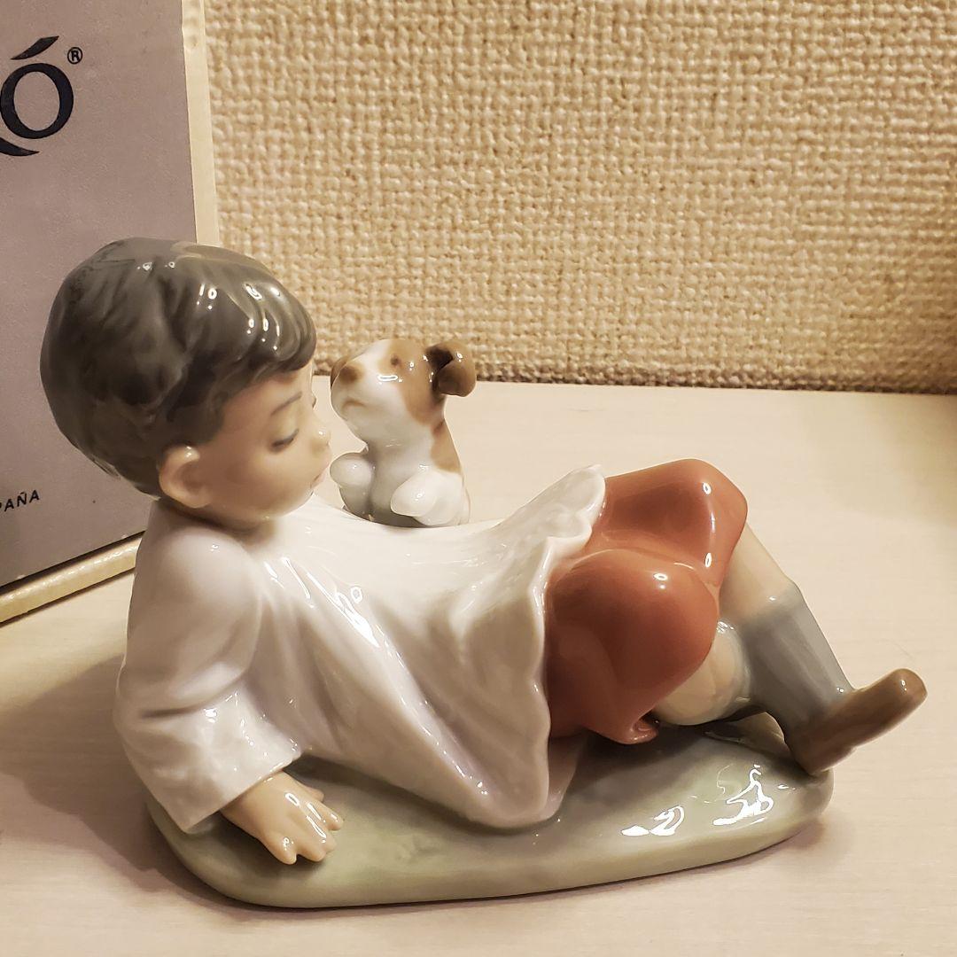 リヤドロ 少年 子犬 お昼寝 箱付き 美品 — image 4
