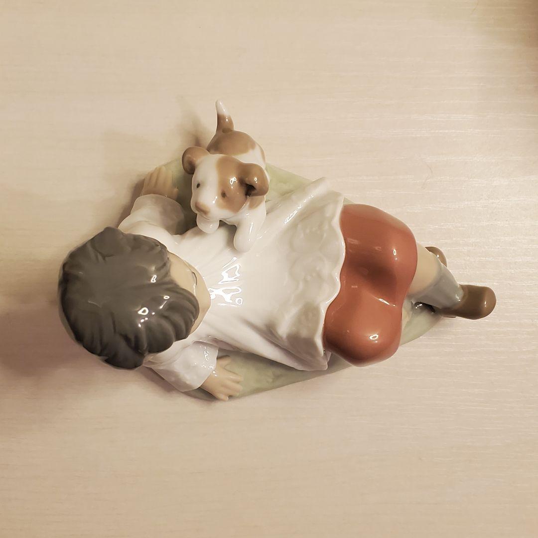 リヤドロ 少年 子犬 お昼寝 箱付き 美品 — image 5