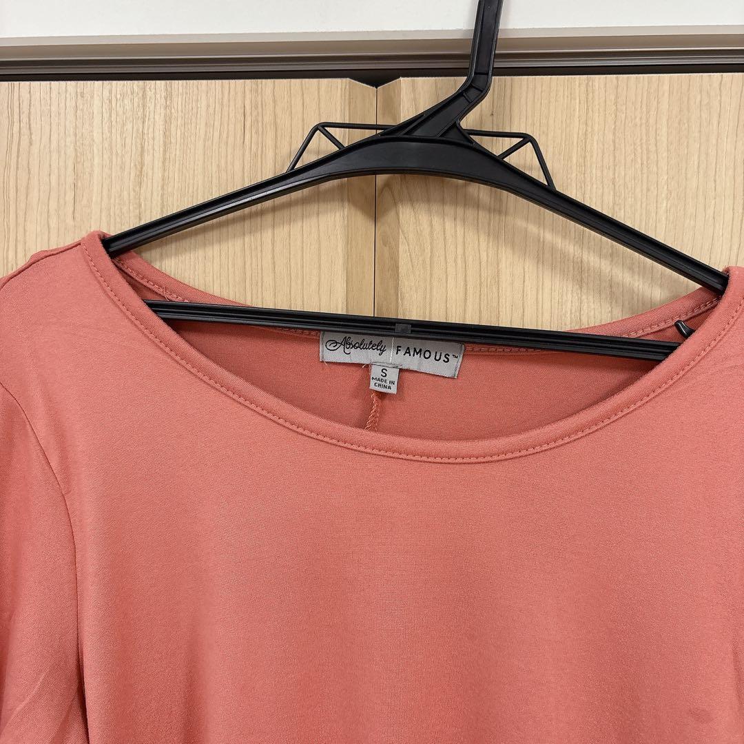 Absolutely Famous ピンク 長袖 Tシャツ Sサイズ　前結び — image 4