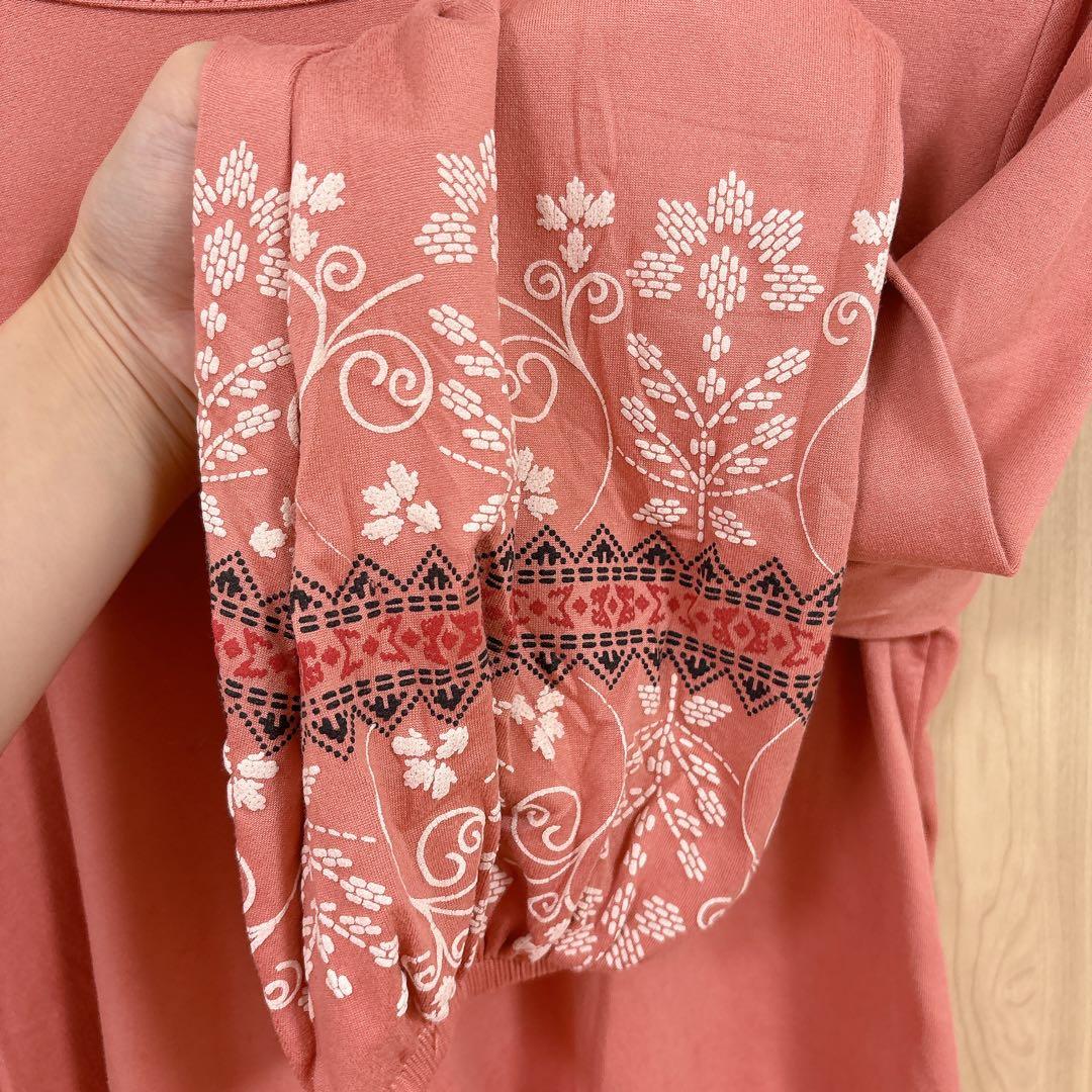 Absolutely Famous ピンク 長袖 Tシャツ Sサイズ　前結び — image 5