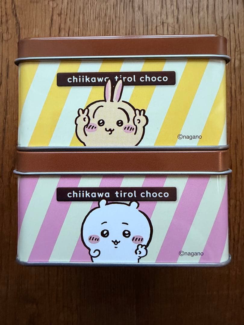 【新品未開封】 ちいかわ うさぎ チロルチョコ 缶 ケース 中身あり — image 2