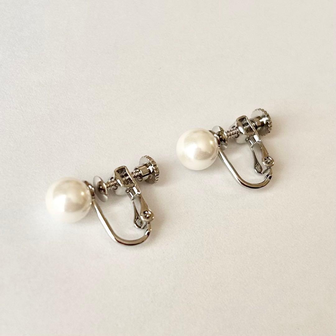 【新品未使用】 パール イヤリング ワンポイント イヤーアクセサリー 結婚式 — image 2