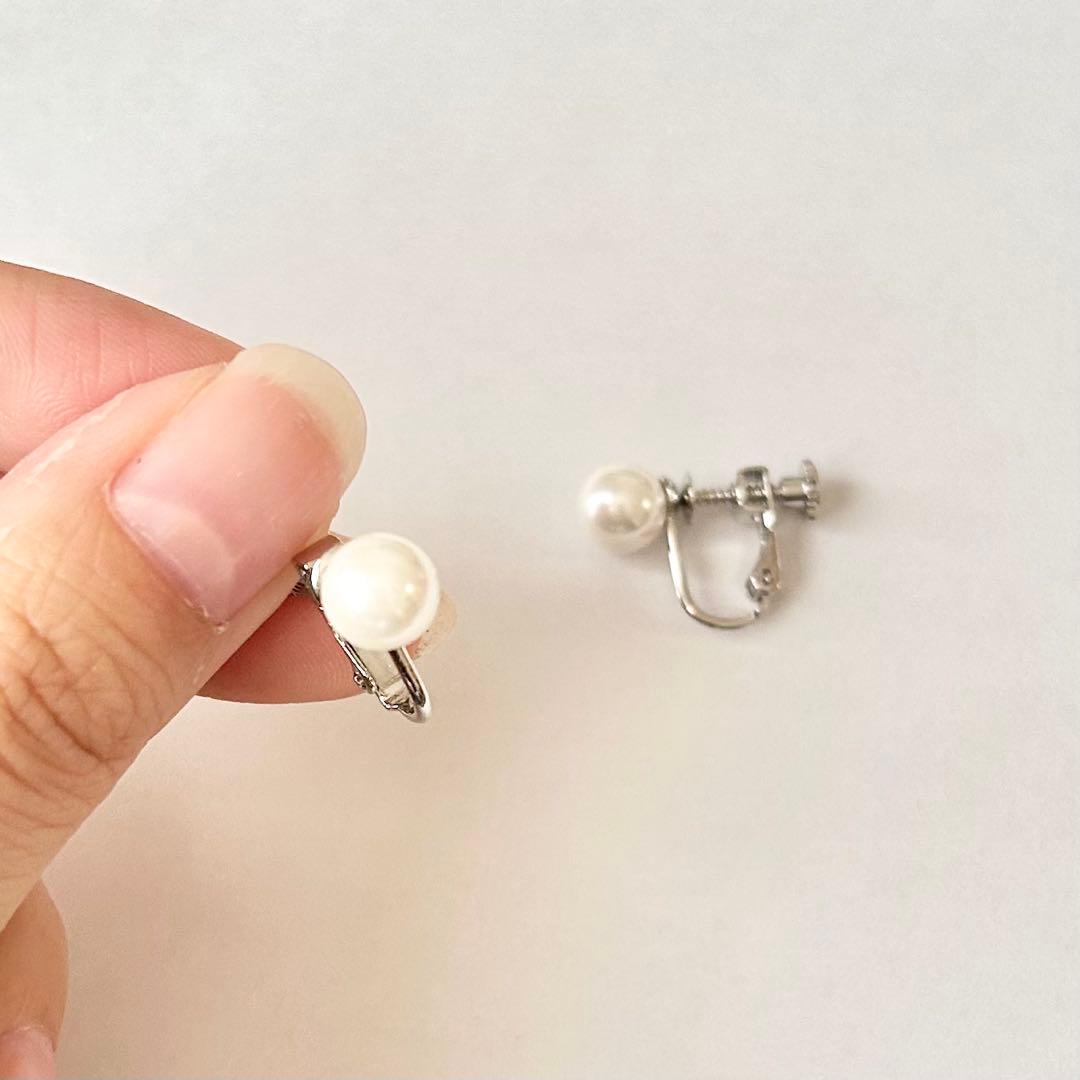 【新品未使用】 パール イヤリング ワンポイント イヤーアクセサリー 結婚式 — image 3