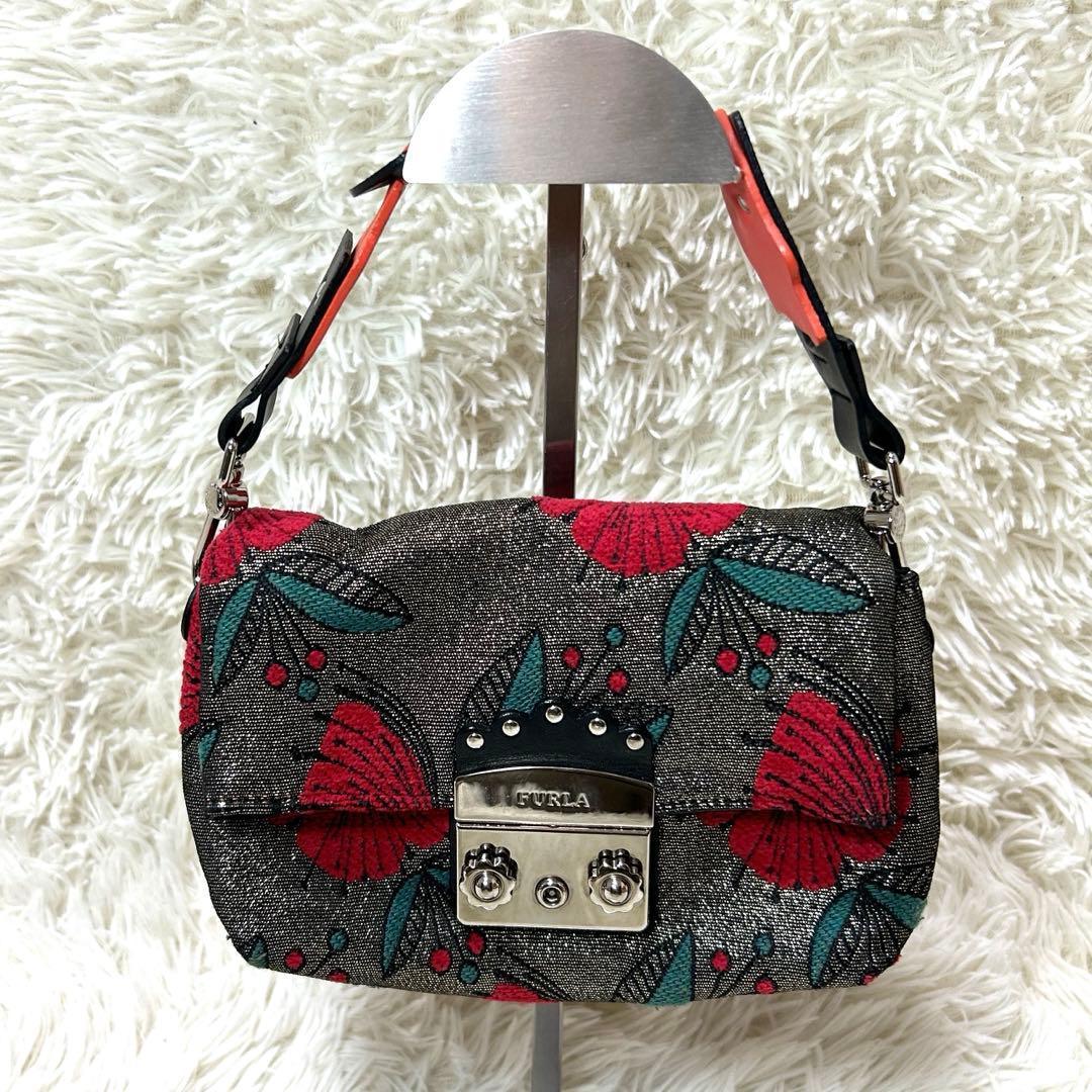 最終価格！限定モデル✨FURLA ハンドバッグ　ジャガード　Sサイズ　ミニバッグ — image 2