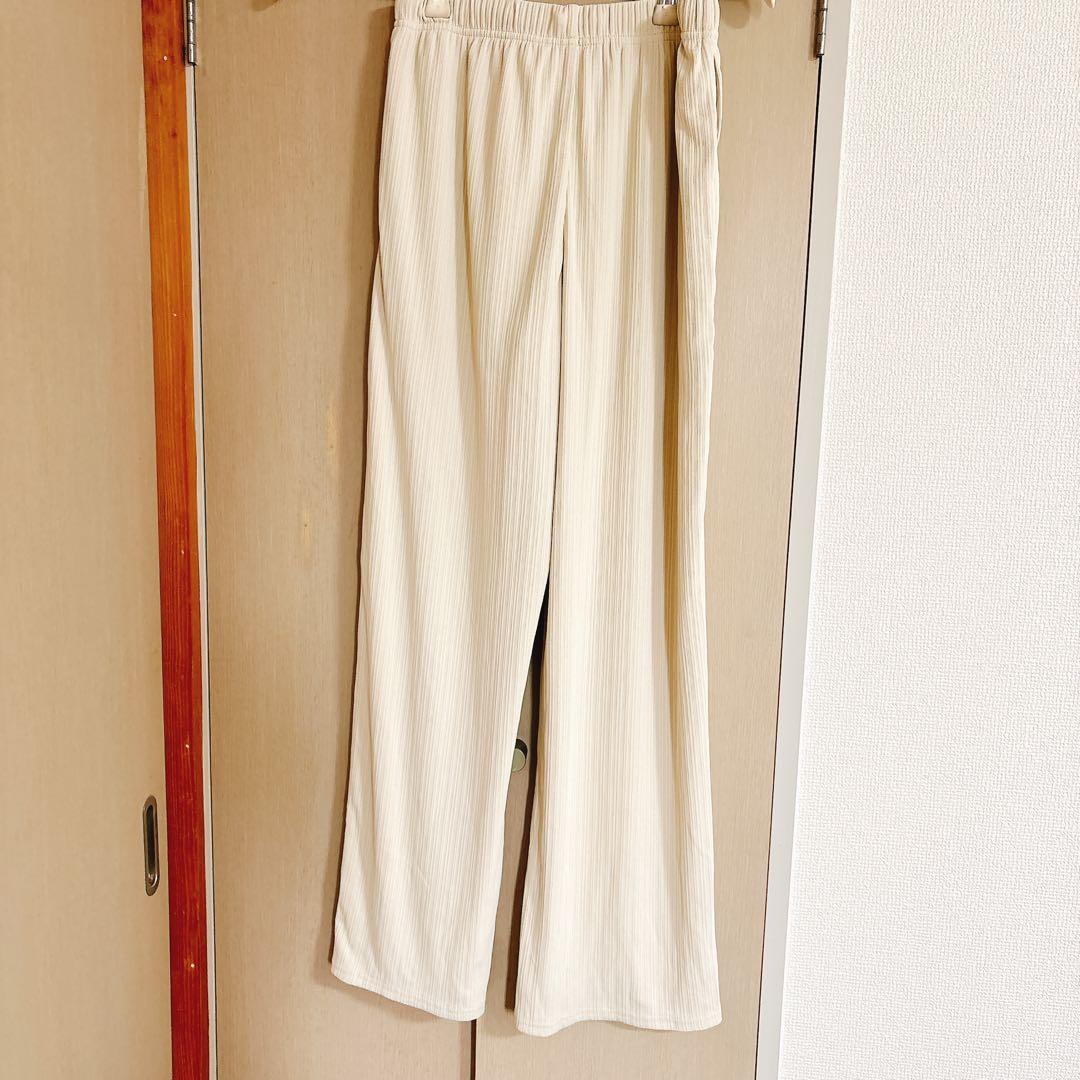 GU リブワイドパンツ アイボリー Sサイズ — image 2