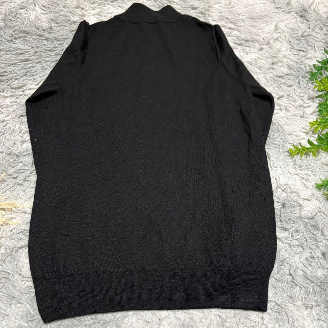 無印良品 ウール100% ハイネック セーター ニット ブラック XL — image 2