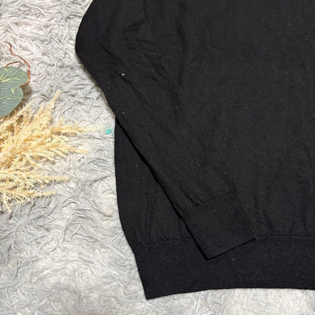 無印良品 ウール100% ハイネック セーター ニット ブラック XL — image 5