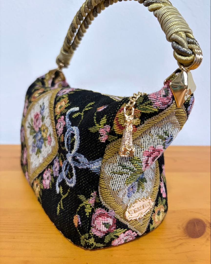 Think Bee! シンクビー ハンドバッグ ゴブラン柄 レディース 新品 — image 3