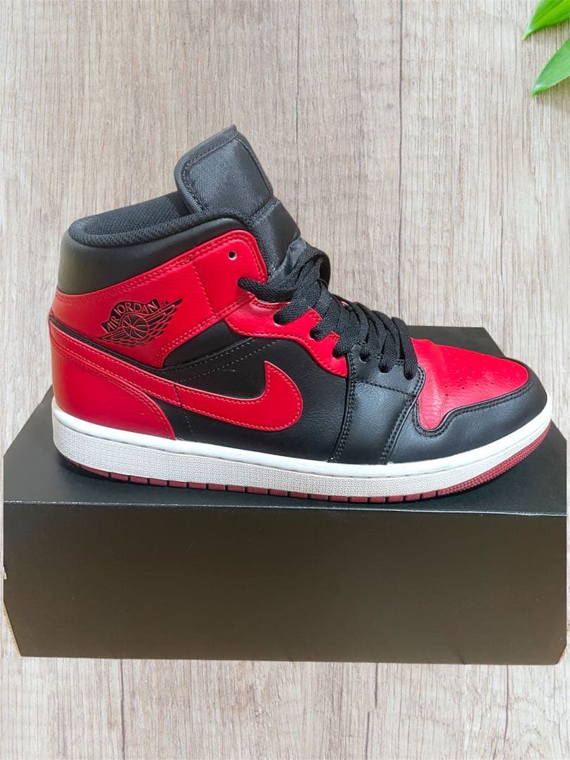 【美品】NIKE エアジョーダン1 MID ブレッド 28㎝　鑑定書　箱付 — image 5