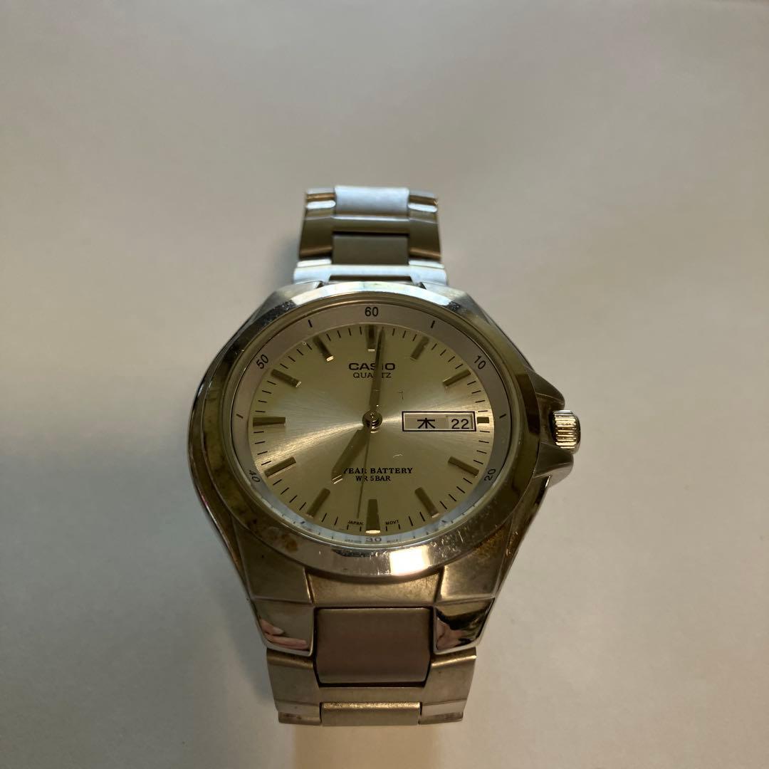 鑑定済 CASIO カシオ 腕時計 MTP-1228DJ シルバー 動作未確認 — image 2