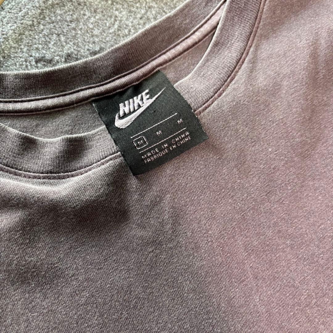 NIKE ロング丈 半袖 Tシャツ ワンピース 紫　パープル　ロングワンピ　M — image 3