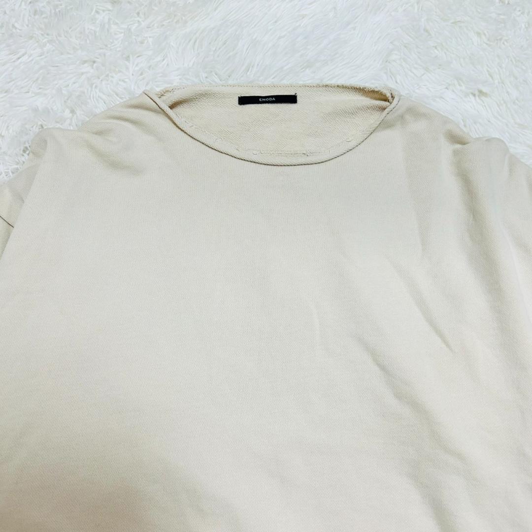 ✨美品✨ エモダ クロップド丈 ワイド スリーブ プルオーバー 洗える　フリー — image 5