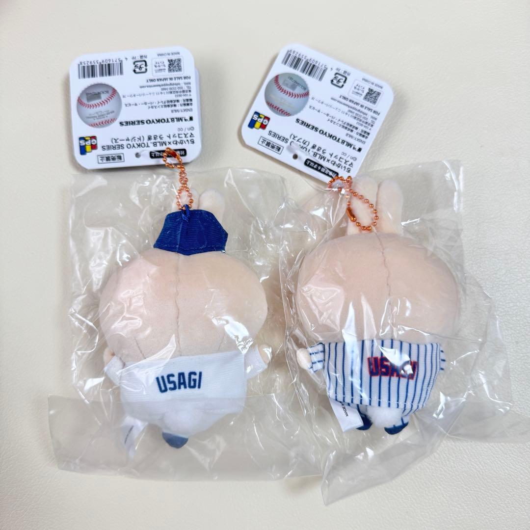 ちいかわ うさぎ 2個セット ドジャース カブス マスコット キーホルダー — image 2