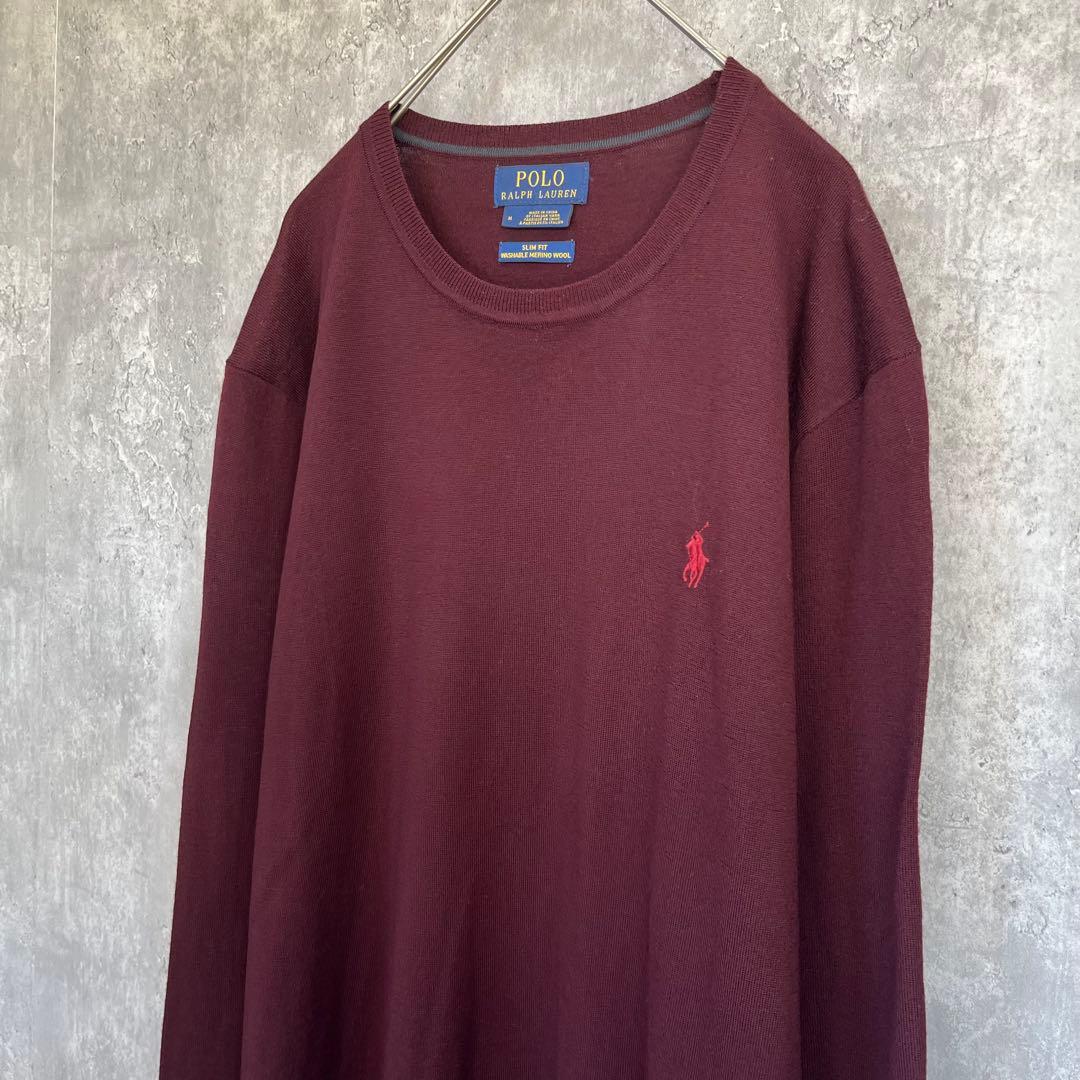 【メリノウール】 ポロ ラルフローレン ウール ニット セーター 古着 — image 3