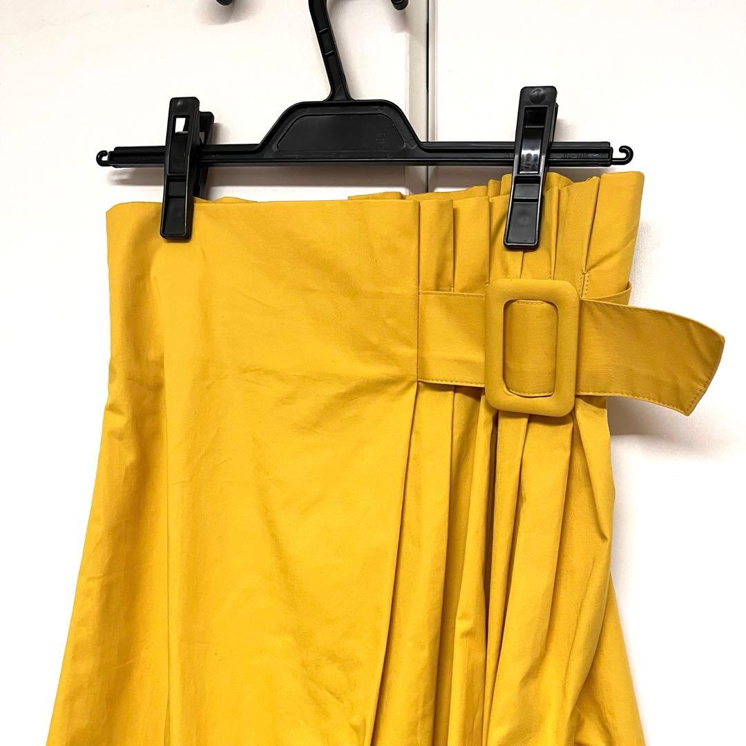 送料込！♡ZARA♡ ミモレ丈　鮮やかイエロー　スカート サイズ　XS — image 2