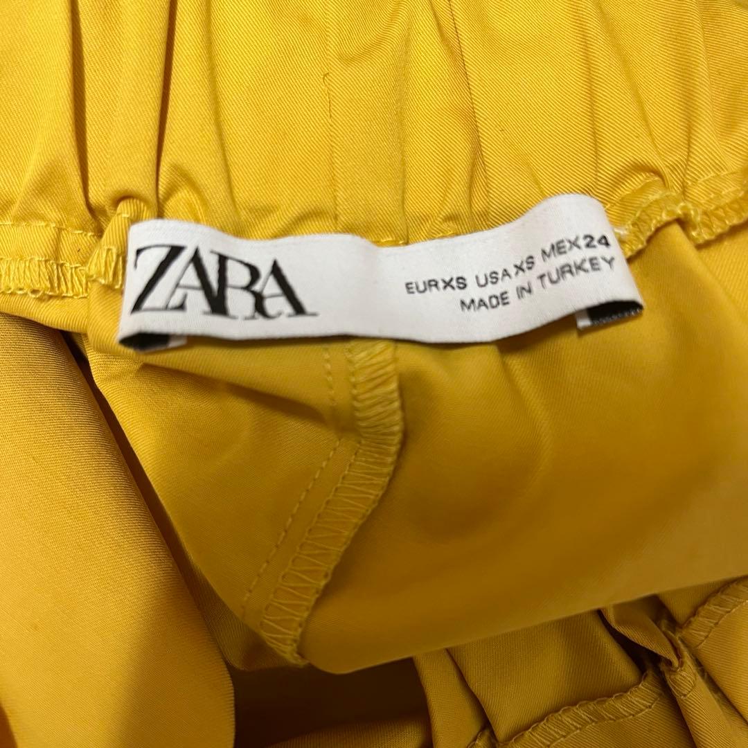 送料込！♡ZARA♡ ミモレ丈　鮮やかイエロー　スカート サイズ　XS — image 4