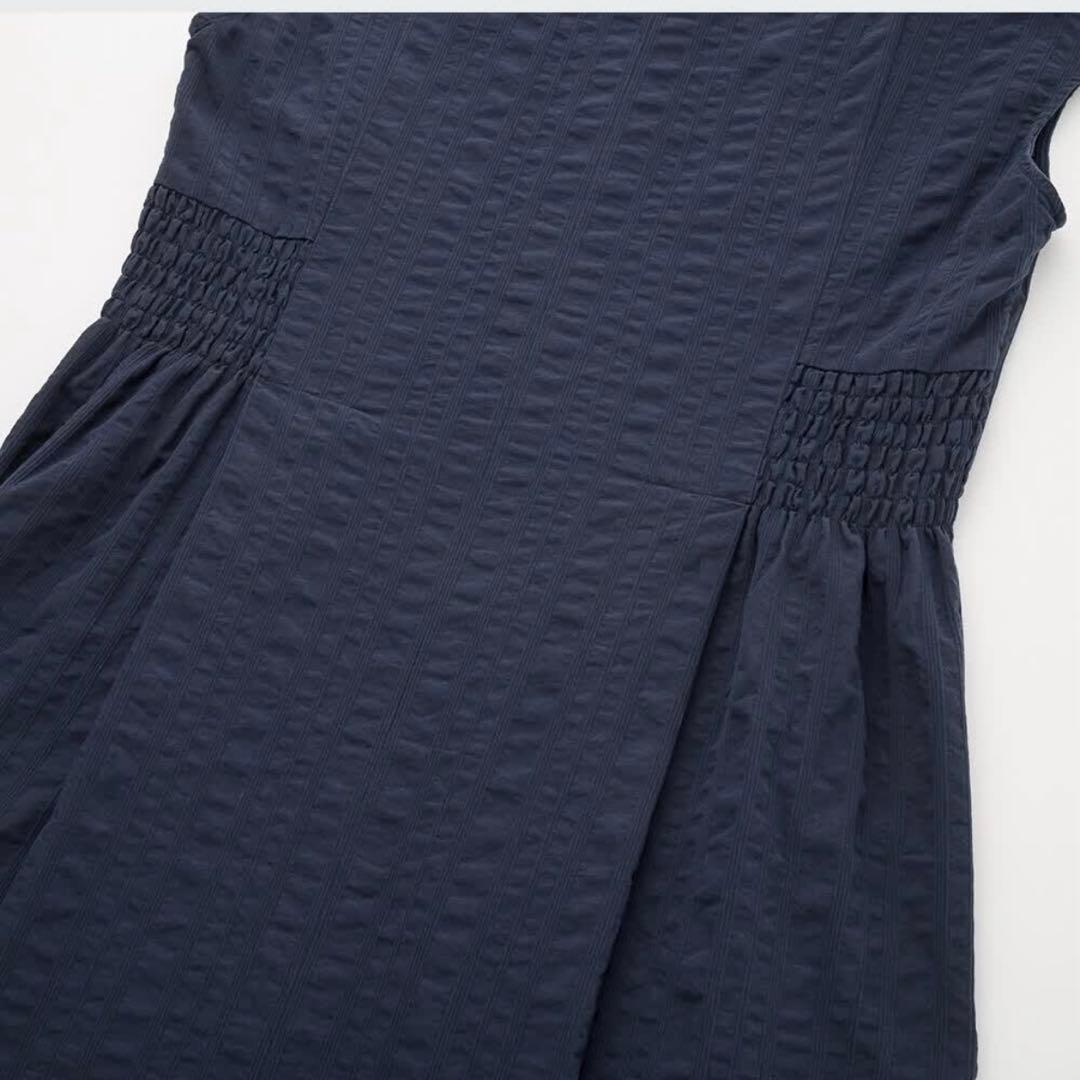 UNIQLO × HANA TAJIMAドビーフレンチスリーブロングワンピース — image 2