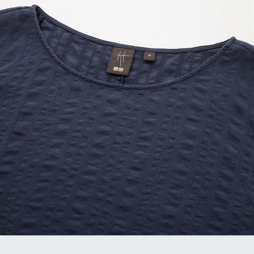 UNIQLO × HANA TAJIMAドビーフレンチスリーブロングワンピース — image 3